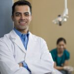 Smiling doctor in office